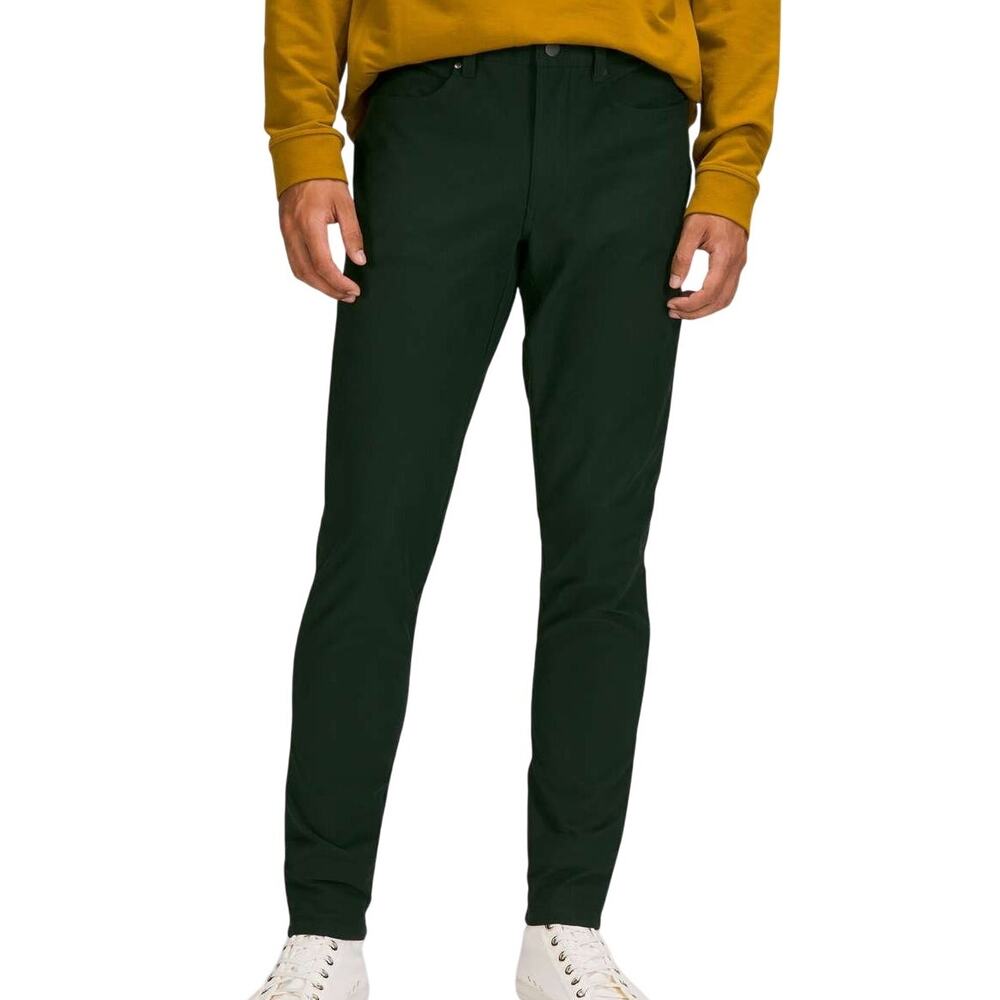 Lululemon ABC Pant Skinny Utilitech Rainforest Green Men's Size 31 x 31 EUC